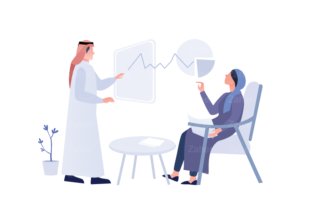 عمل مكتبي، اشخاص يتناقشون، اشخاص بلبس عربي سعودي، خليجي