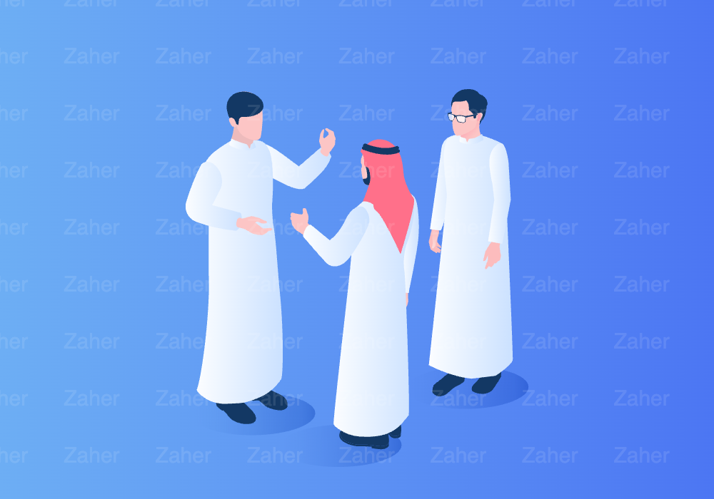 عمل مكتبي، اشخاص يتناقشون، اشخاص بلبس عربي سعودي، خليجي