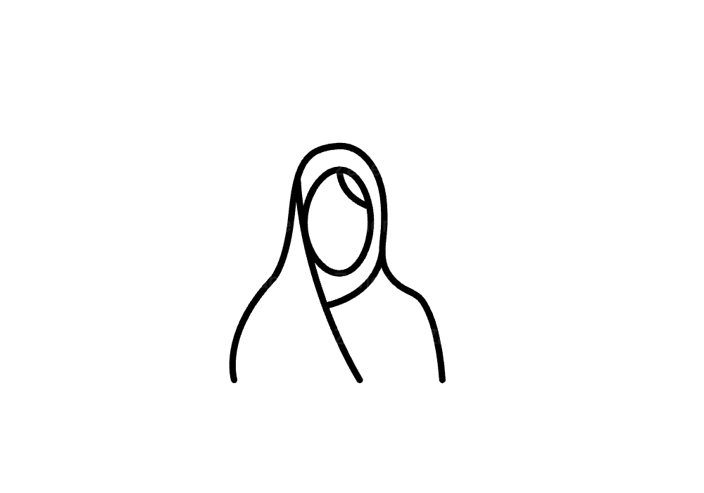 ايقونة امرأة محجبة
