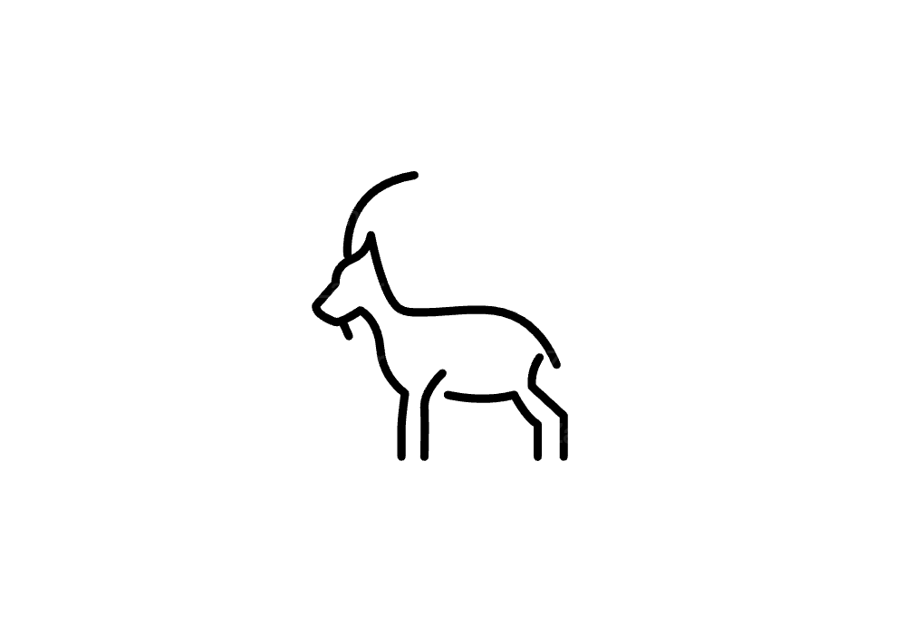 ايقونة وعل، او غزال