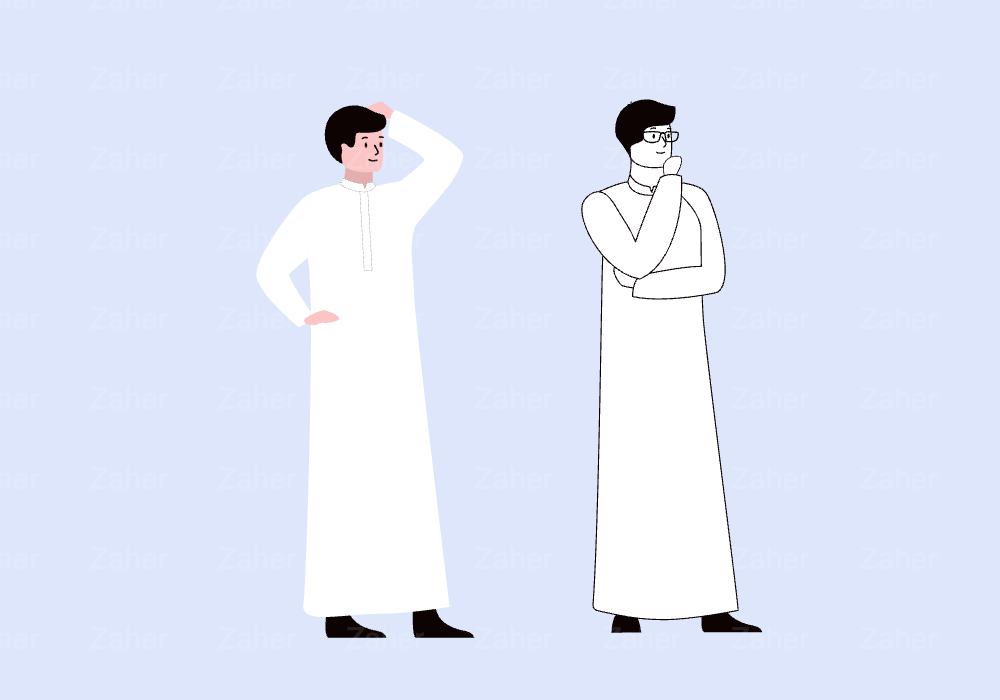 شخصية بلباس ثوب